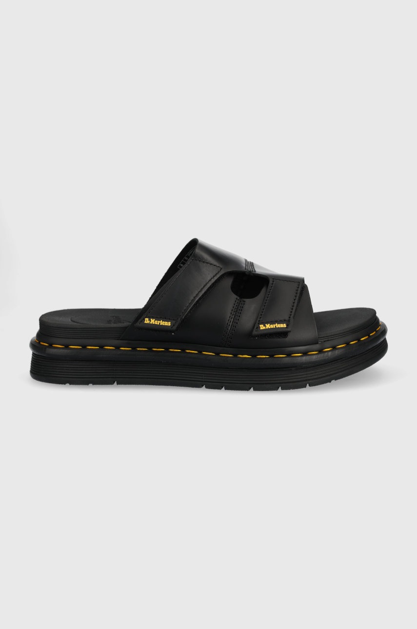 

Шкіряні шльопанці Dr. Martens чоловічі колір чорний