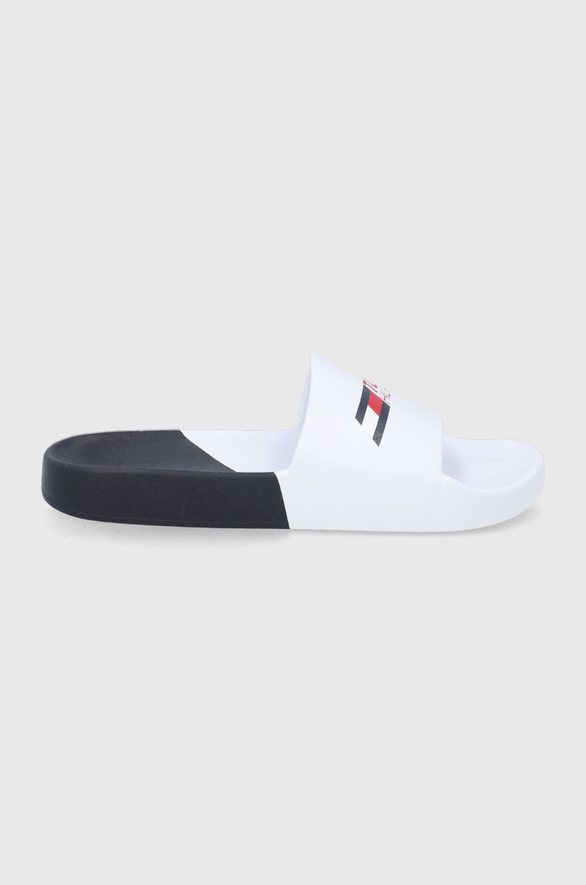 Tommy sport papuci barbati, culoarea alb