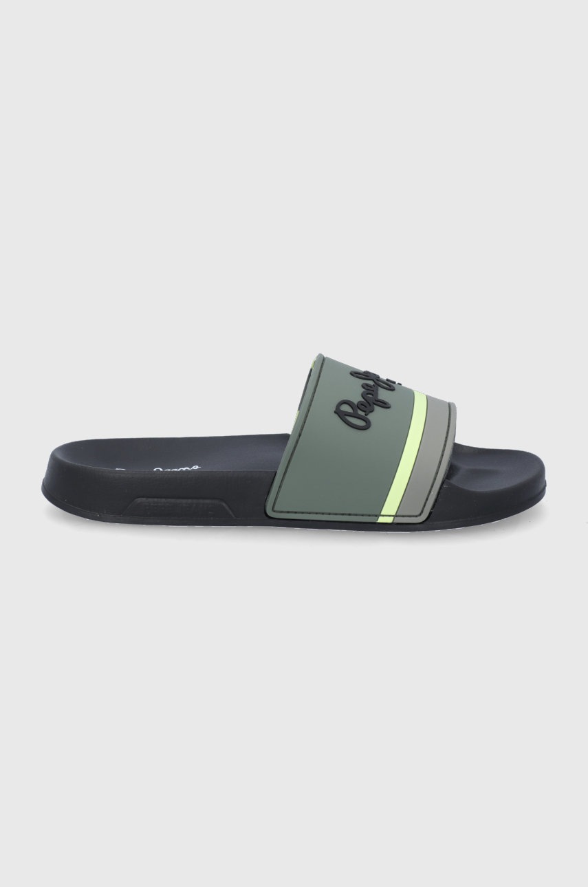 

Чехли Pepe Jeans Slider Portobello мъжки в зелено, Зелен