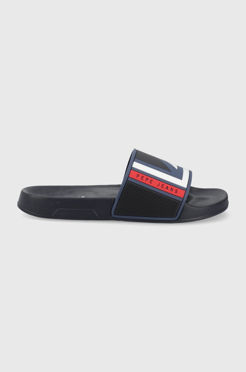 

Чехли Pepe Jeans Slider Flag мъжки в тъмносиньо, Тъмносин