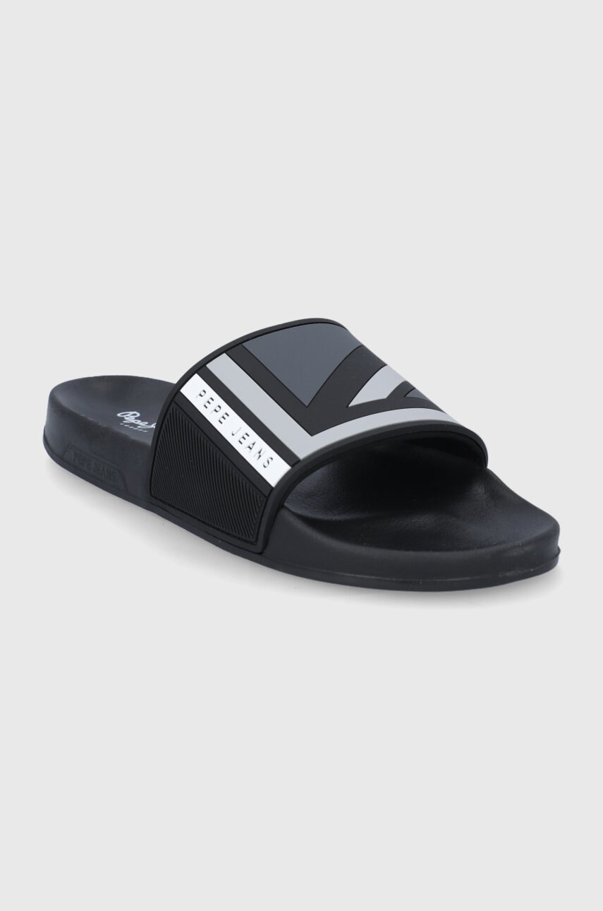 

Шлепанцы Pepe Jeans Slider Flag мужские цвет чёрный