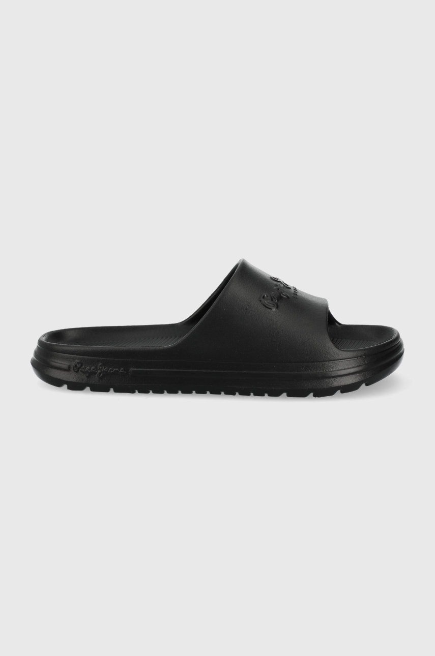 

Чехли Pepe Jeans Beach Slide мъжки в черно, Черен