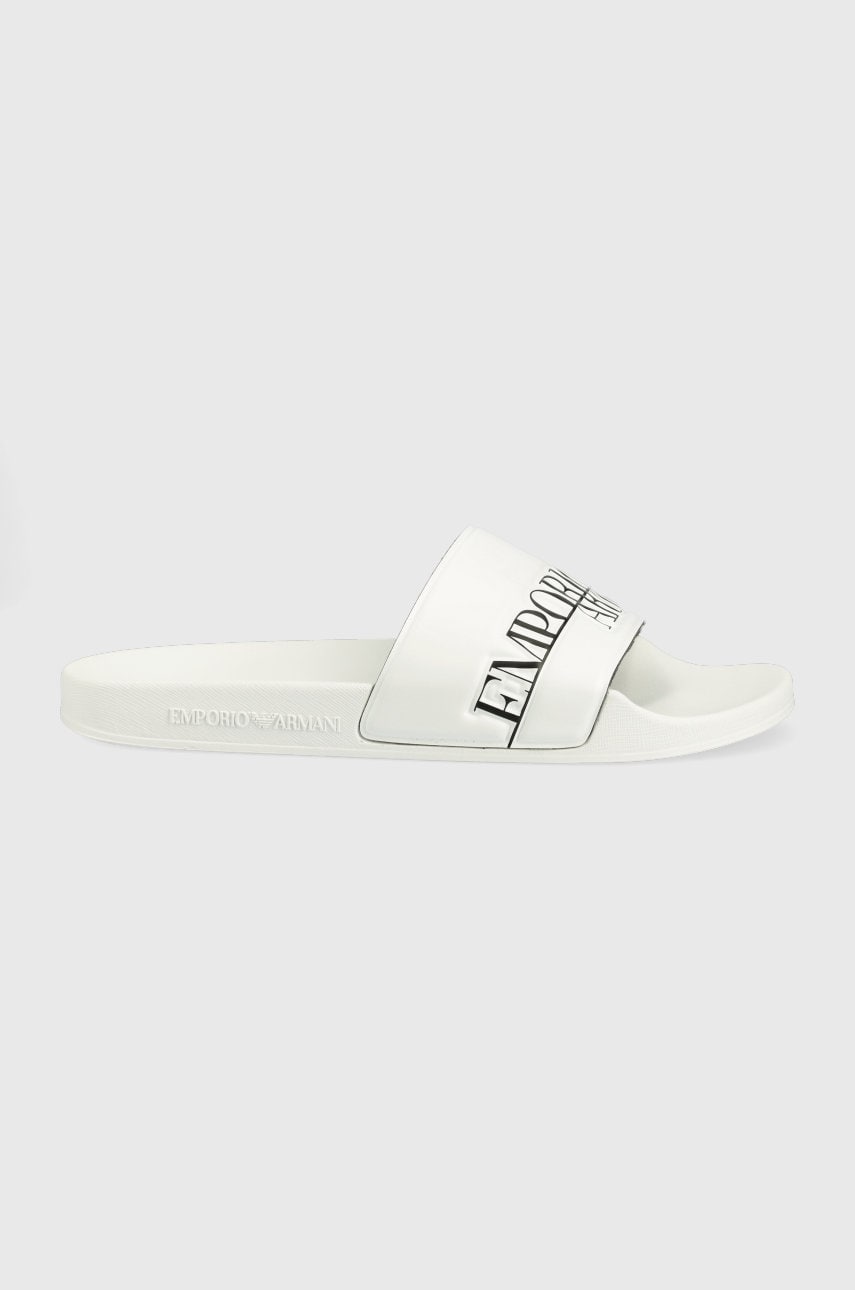 Emporio Armani Underwear papuci culoarea alb
