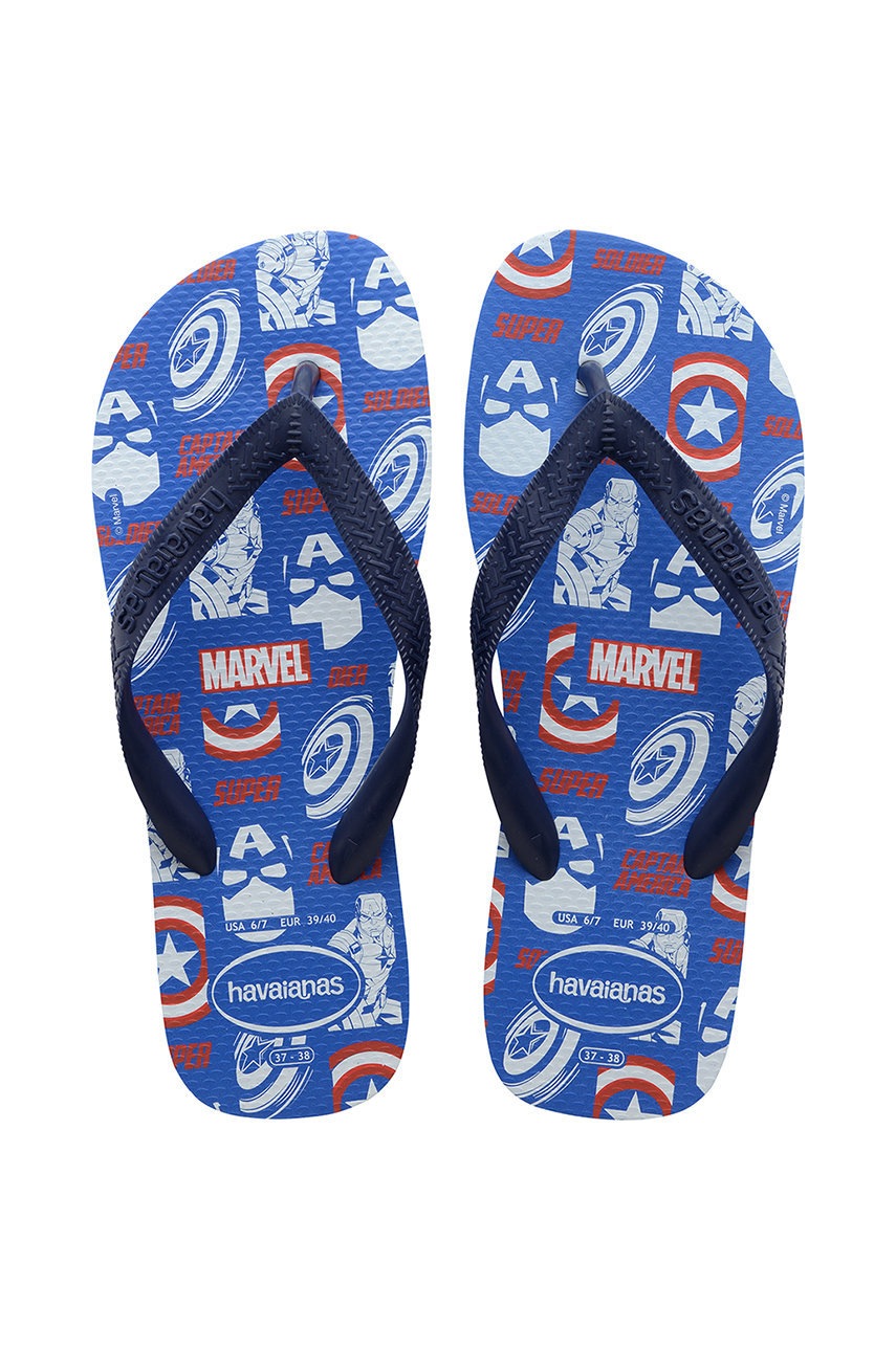 

В'єтнамки Havaianas Top Marvel Logomania колір синій