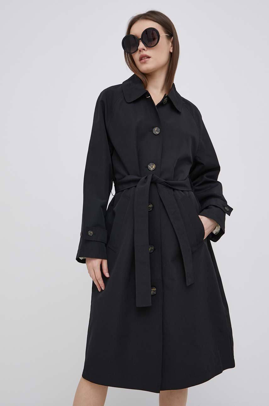 

Шлифер Vero Moda дамски в черно с преходна изолация, Черен