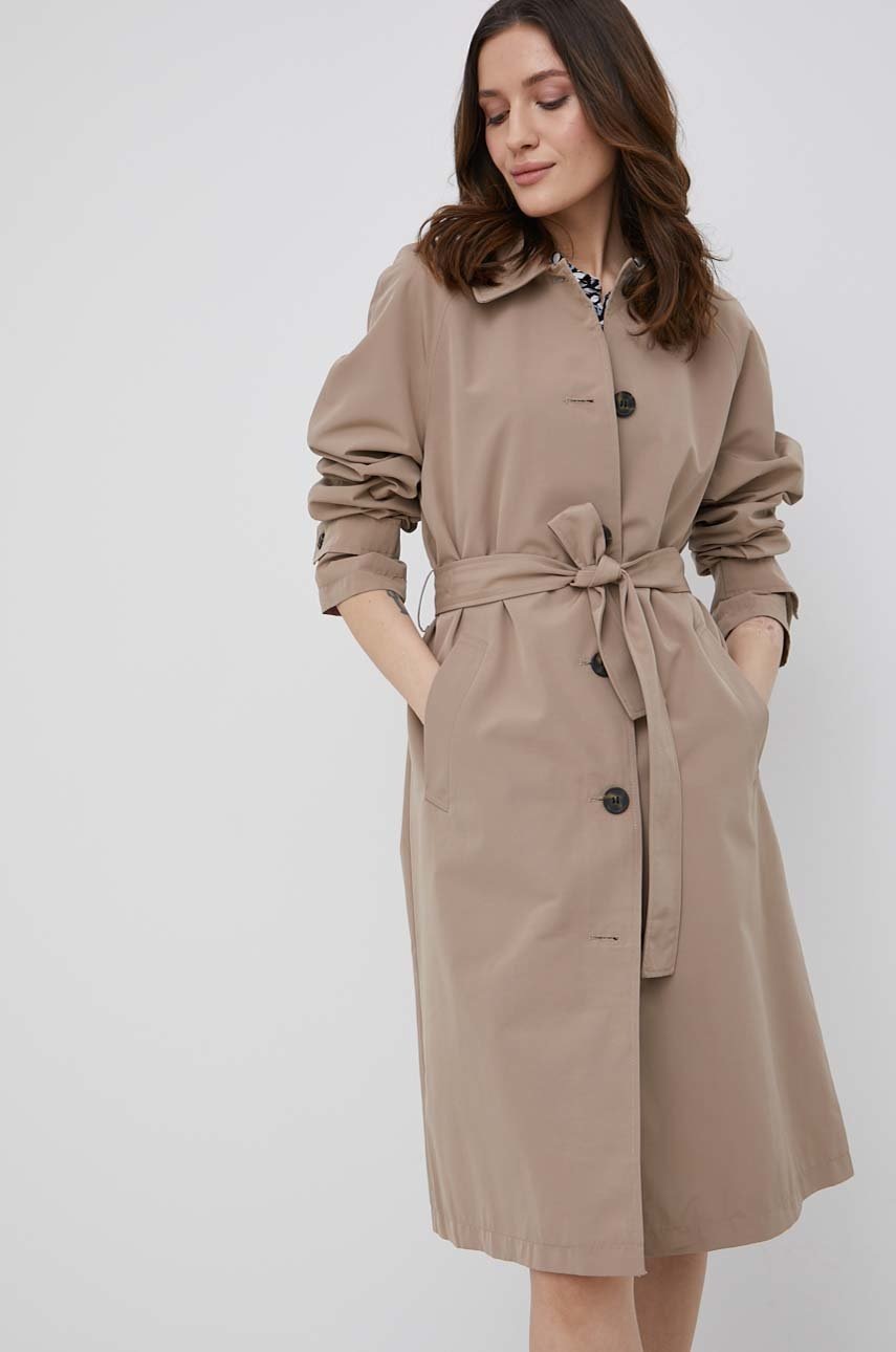 

Пальто Vero Moda жіночий колір бежевий перехідний
