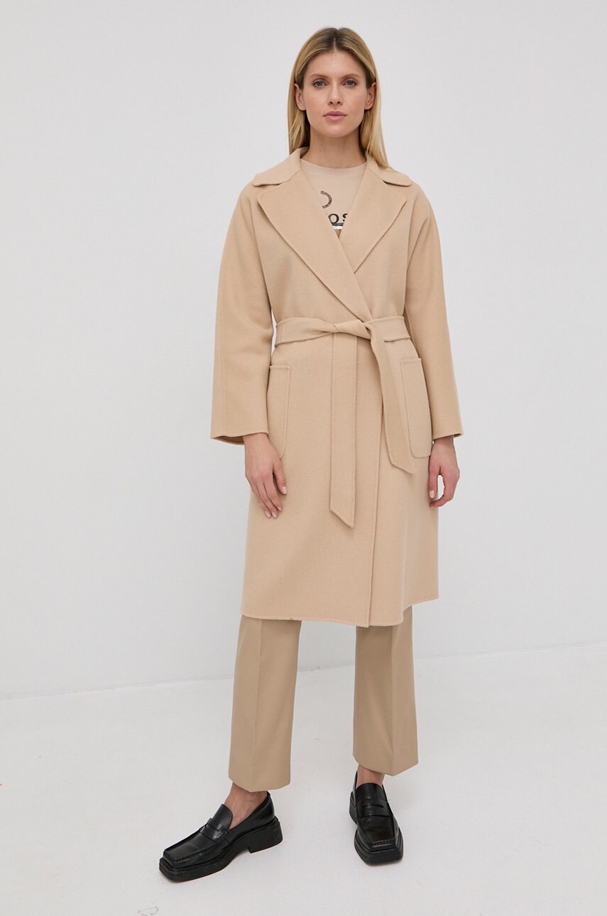 

Вовняне пальто Weekend Max Mara перехідне двобортне