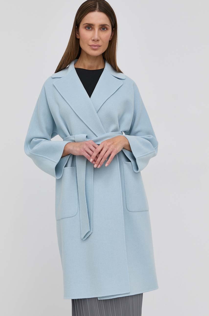 

Вовняне пальто Weekend Max Mara перехідне двобортне