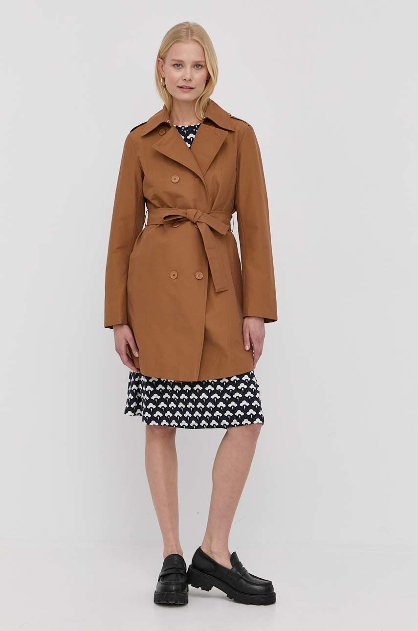 MAX&Co. trenci femei, culoarea maro, de tranzitie imagine reduceri black friday 2021 answear.ro