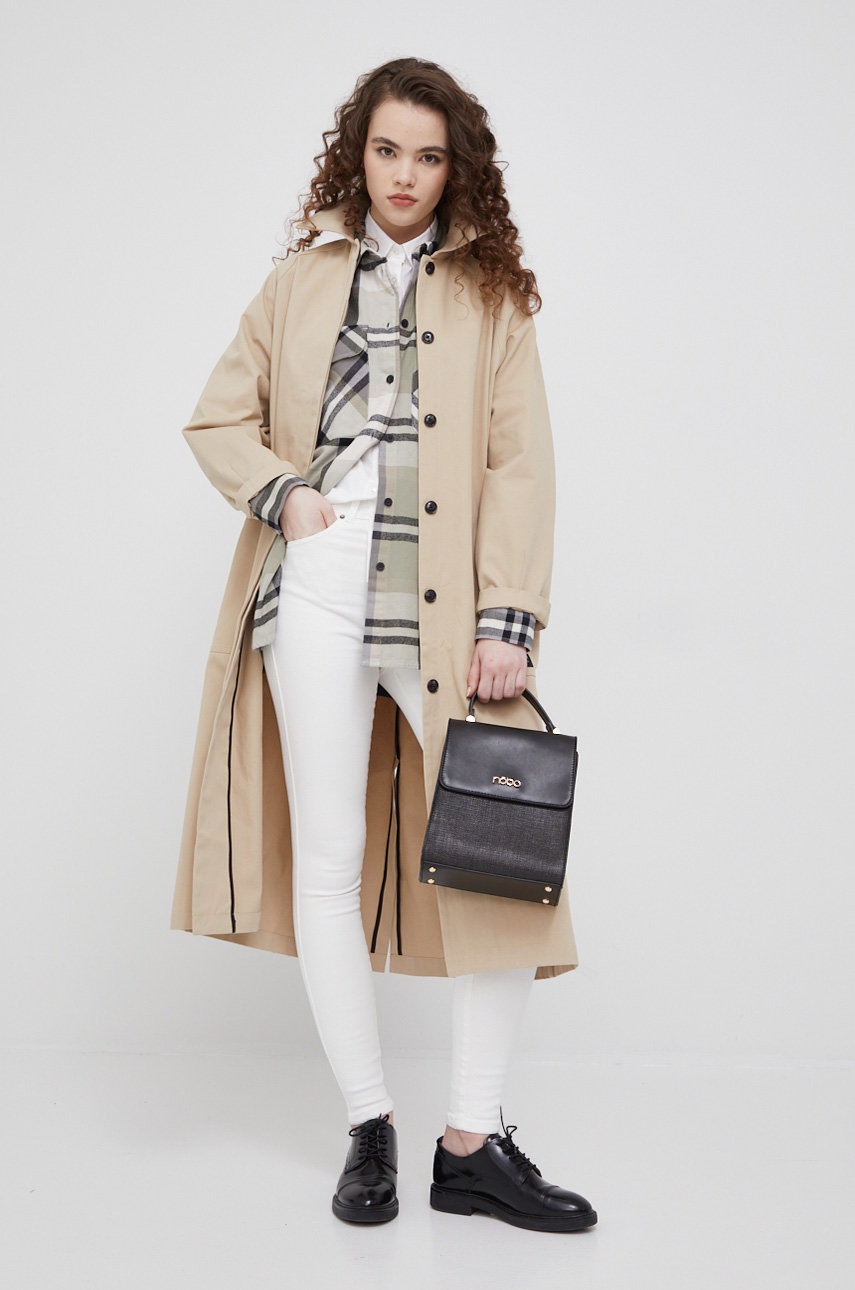 

Пальто Dr. Denim женский цвет бежевый переходной oversize