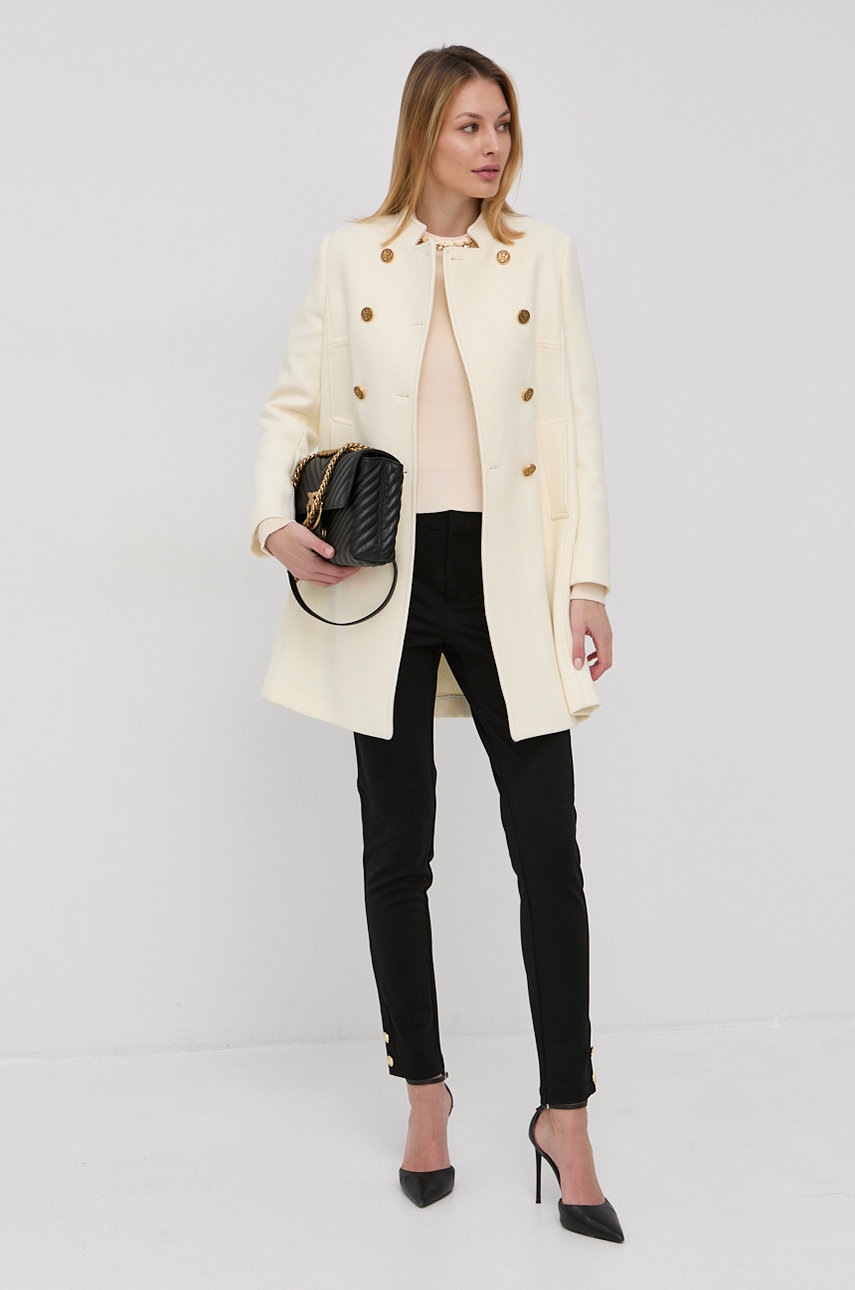 

Вълнено палто Red Valentino в бежово с преходна изолация с двуредно закопчаване, Бежов