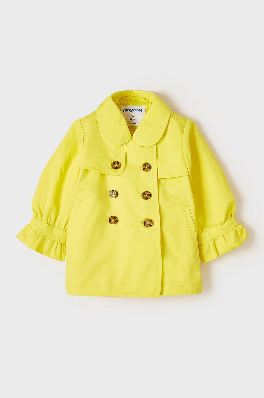 Detský kabát Mayoral žltá farba,