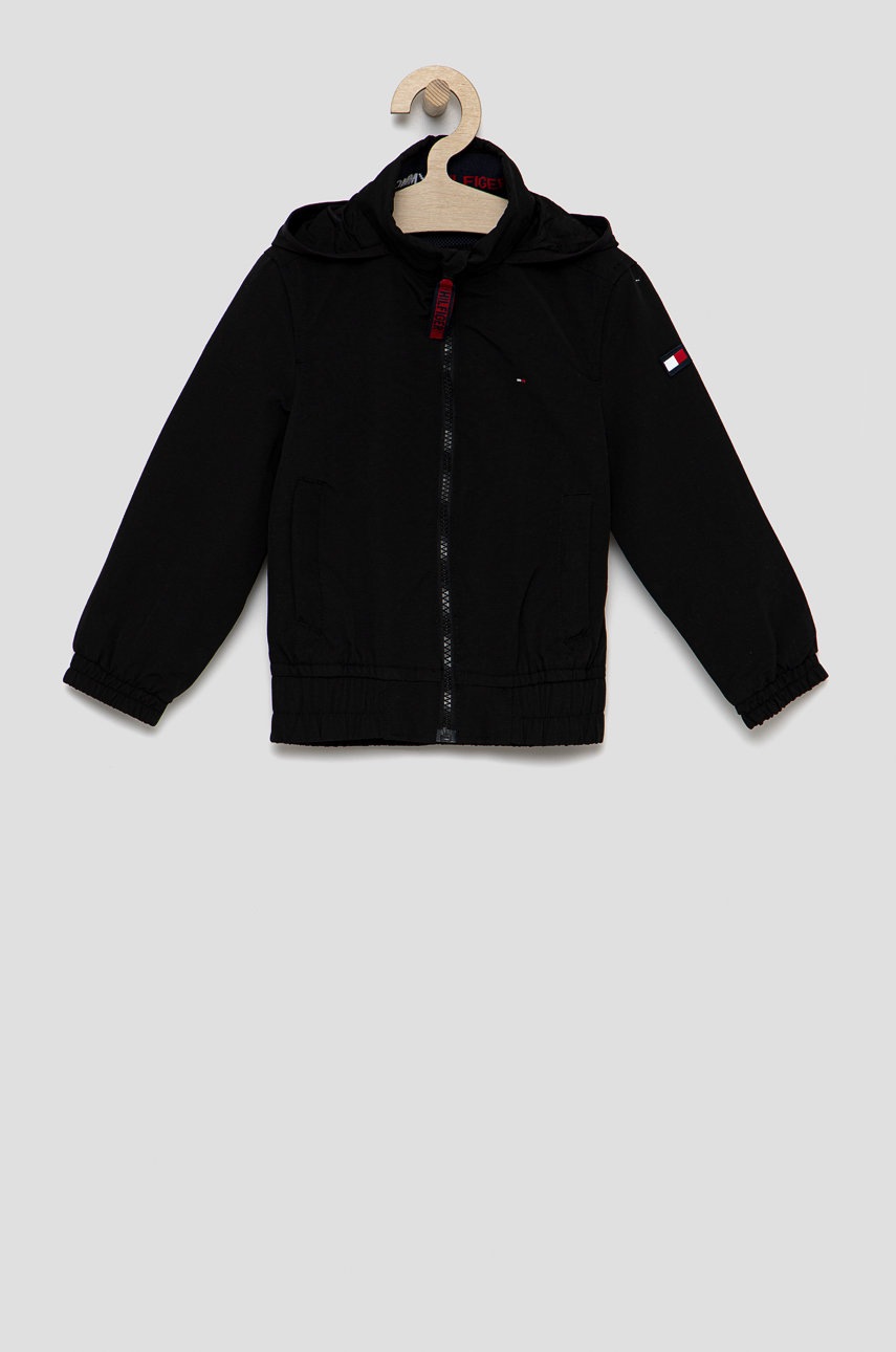 

Детско яке Tommy Hilfiger в черно, Черен