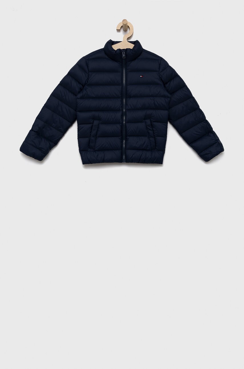 

Детско пухено яке Tommy Hilfiger в тъмносиньо, Тъмносин