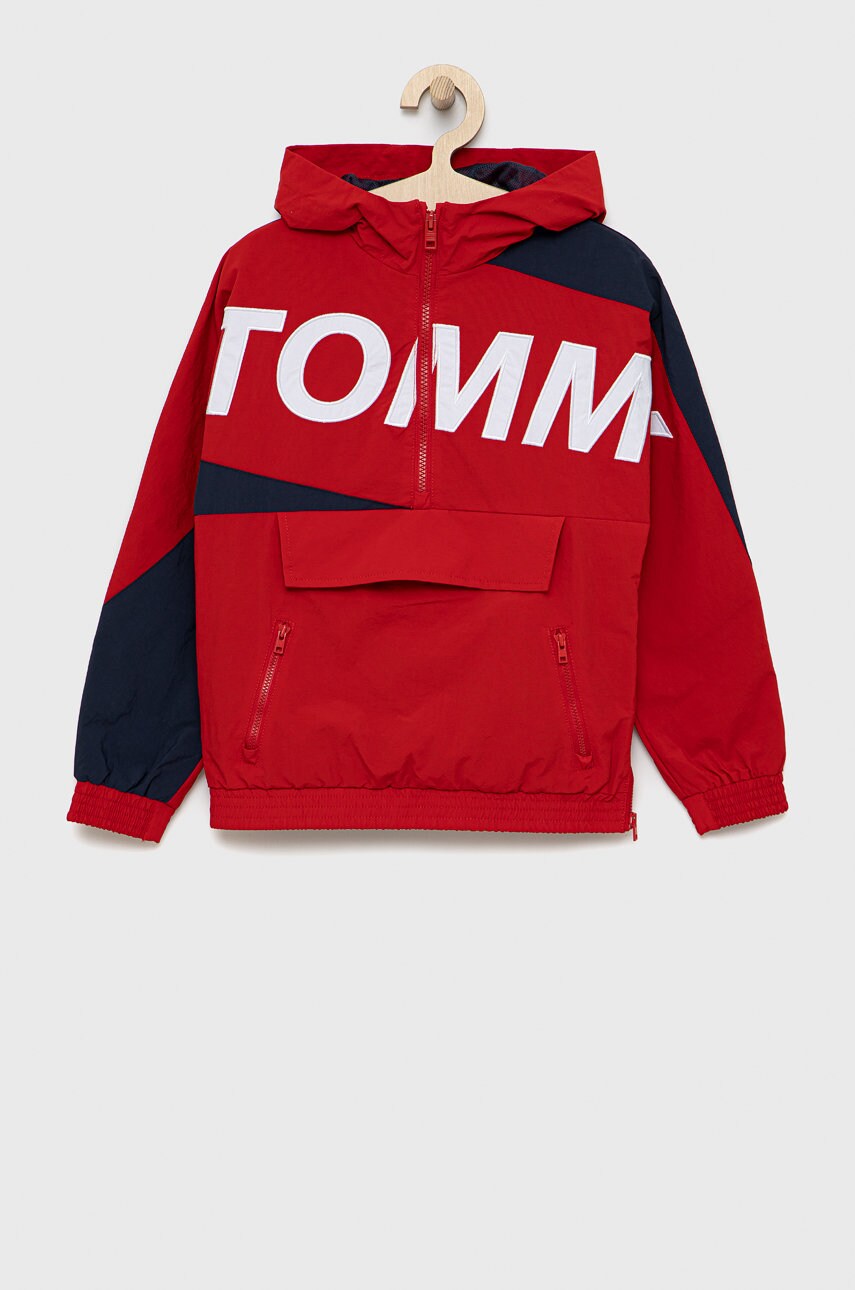 

Детско яке Tommy Hilfiger в червено, Червен