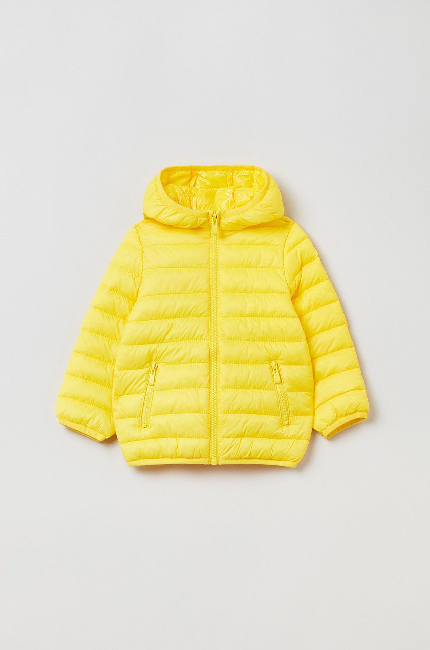Dětská bunda OVS žlutá barva - žlutá -  Podšívka: 100% Polyamid Výplň: 100% Polyester