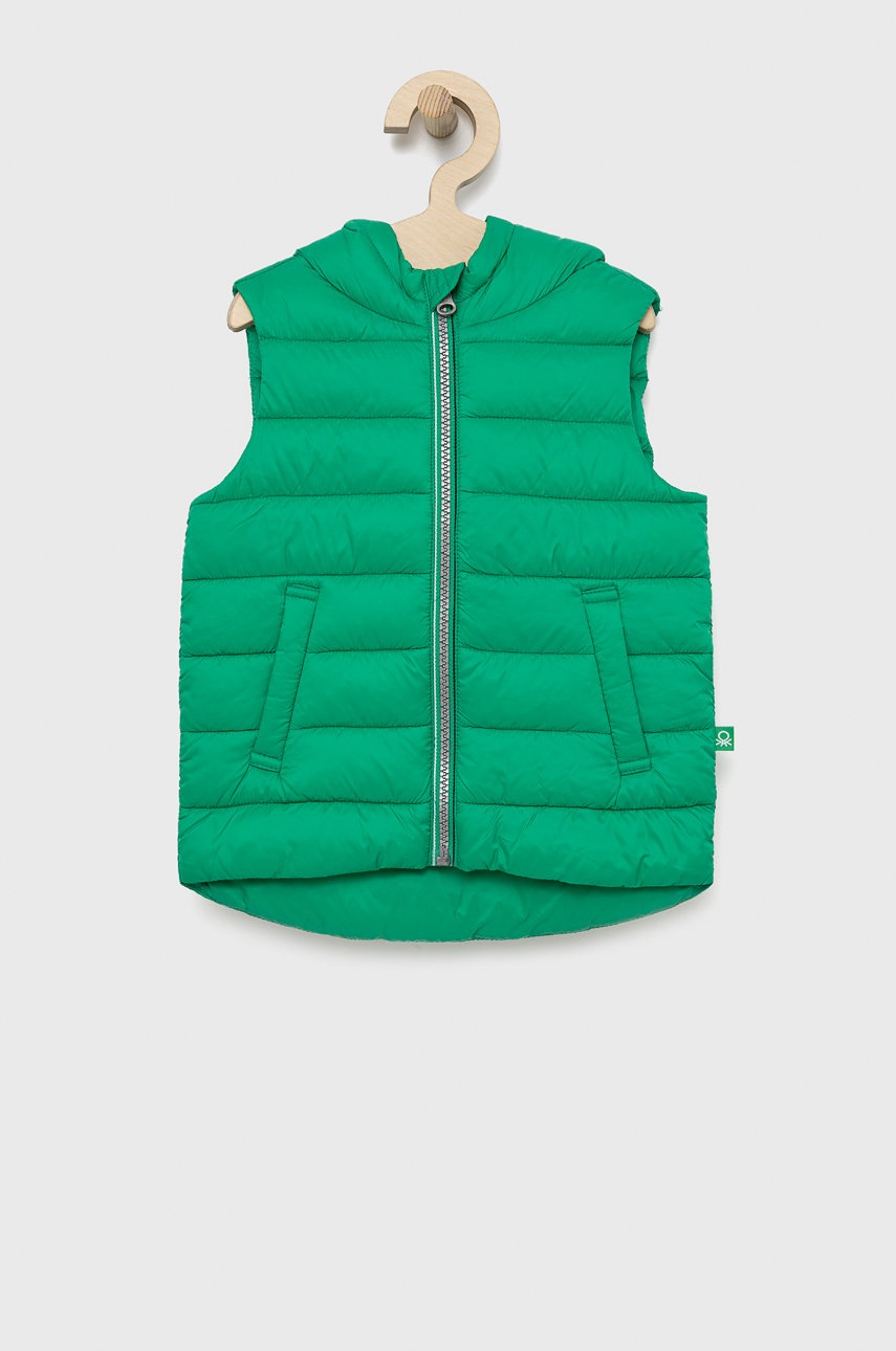 

Детски елек United Colors of Benetton в зелено, Зелен