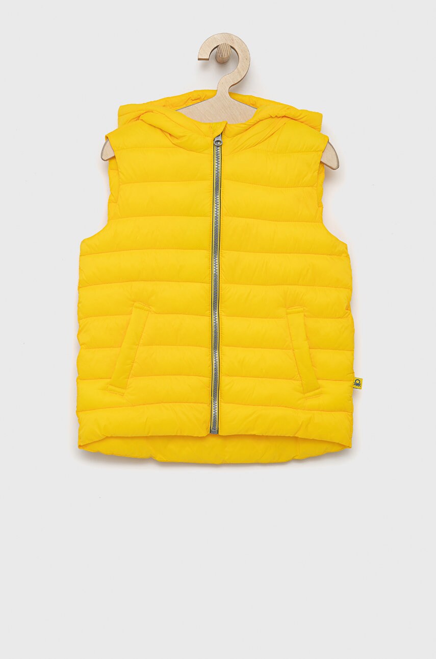United Colors Of Benetton vesta copii culoarea galben