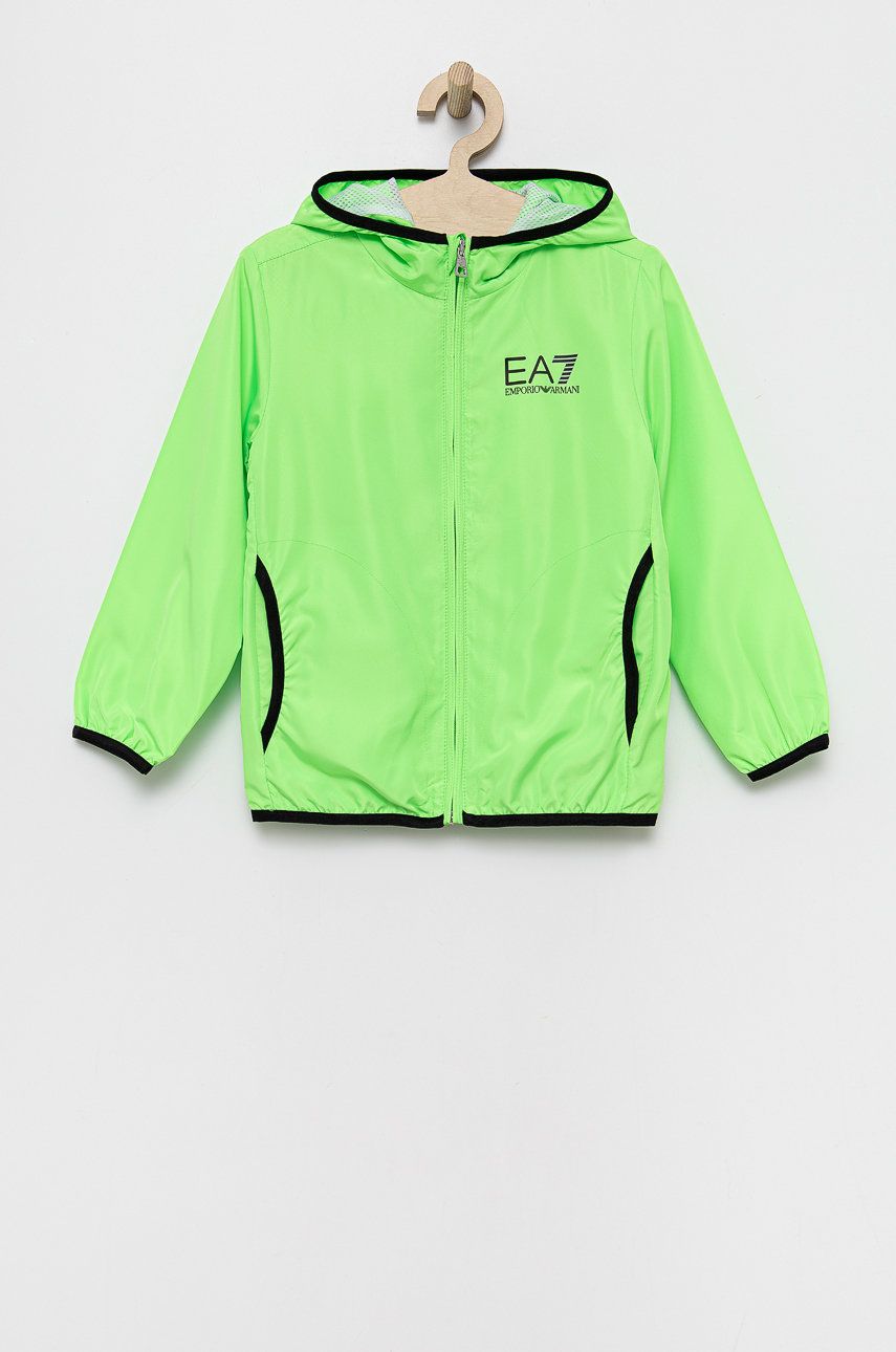 EA7 Emporio Armani geaca copii culoarea verde answear.ro