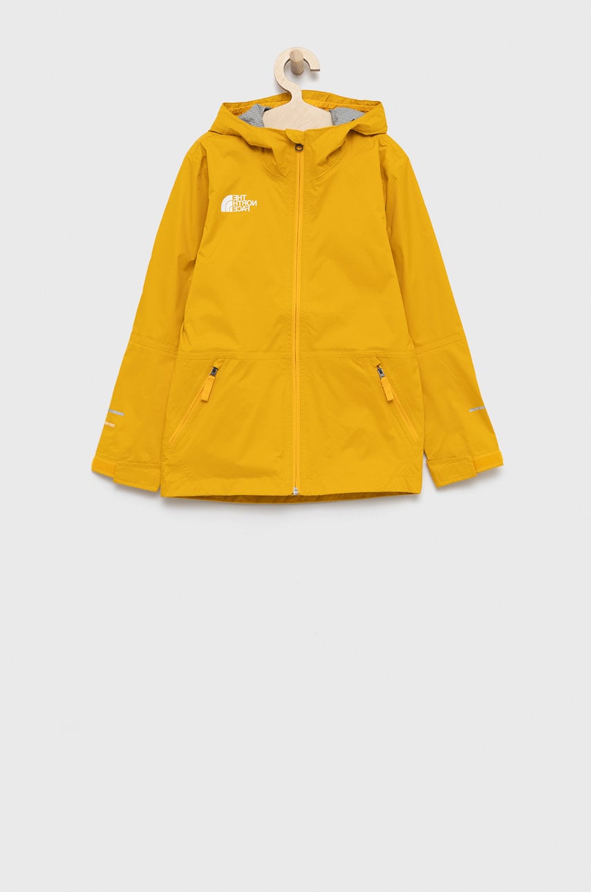 The North Face geaca copii b sumac rain jkt culoarea galben