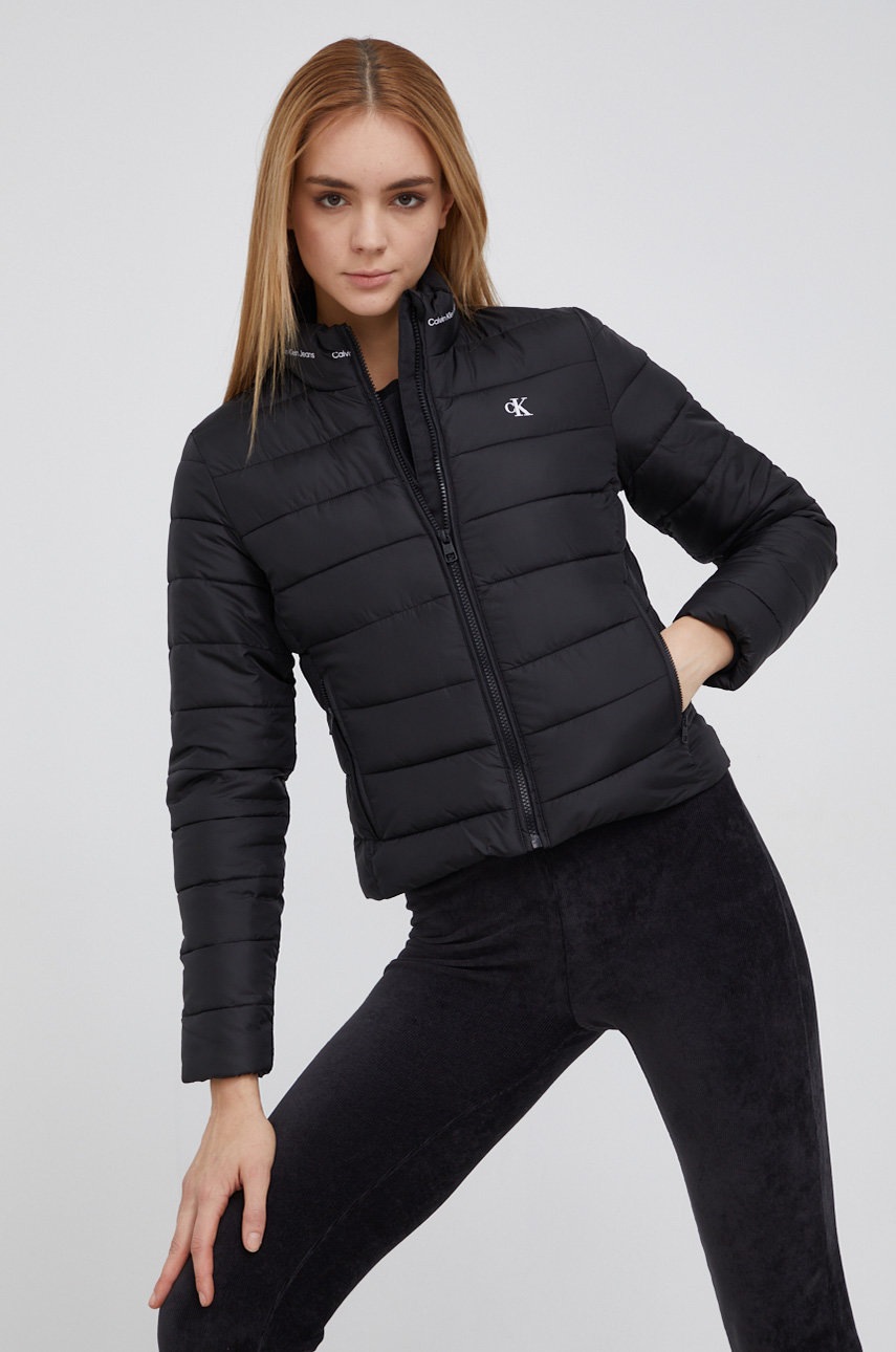 

Яке Calvin Klein Jeans дамско в черно с преходна изолация, Черен