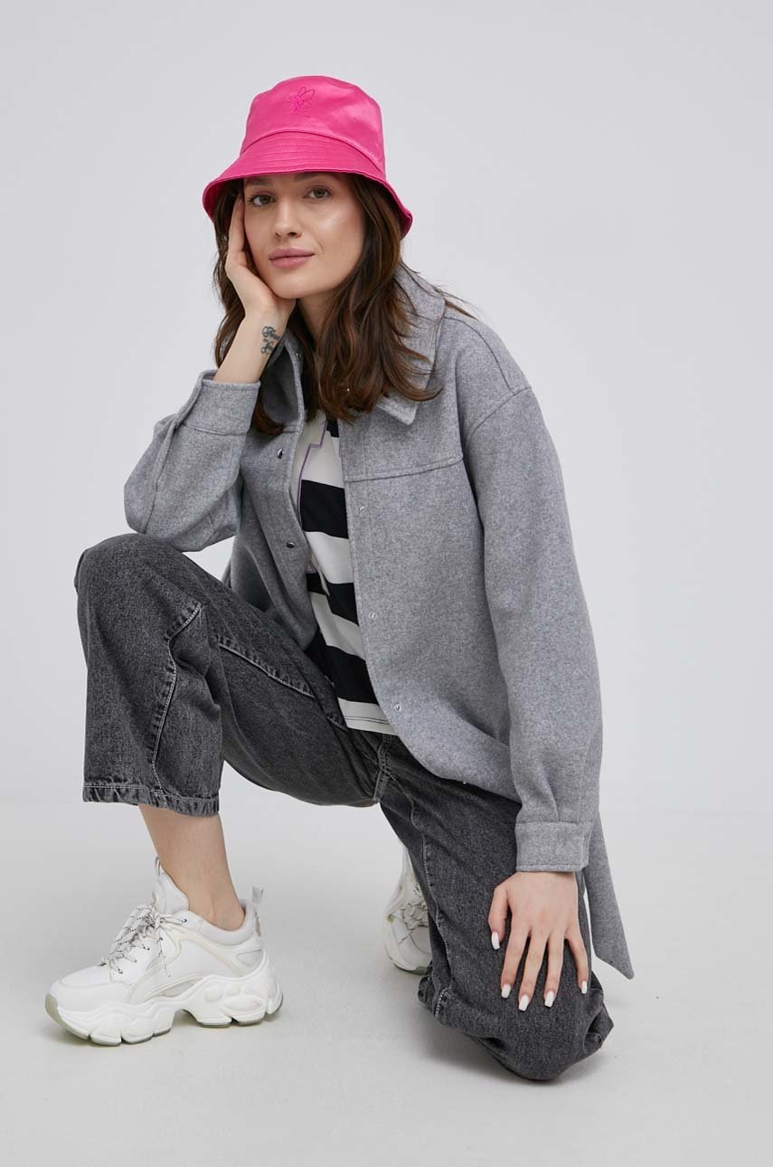

Сорочка Vero Moda жіноча колір сірий relaxed
