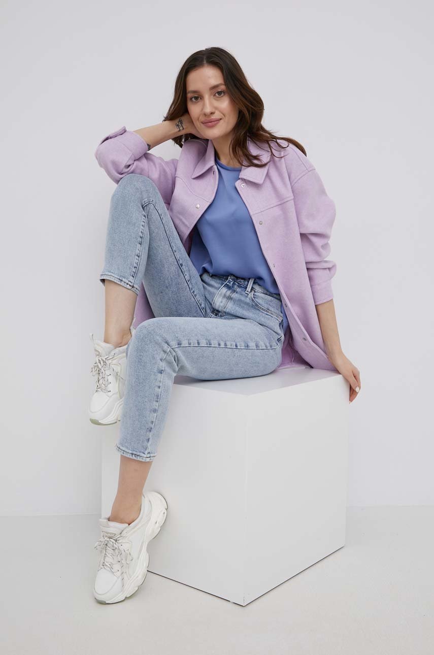 

Сорочка Vero Moda жіноча колір фіолетовий relaxed