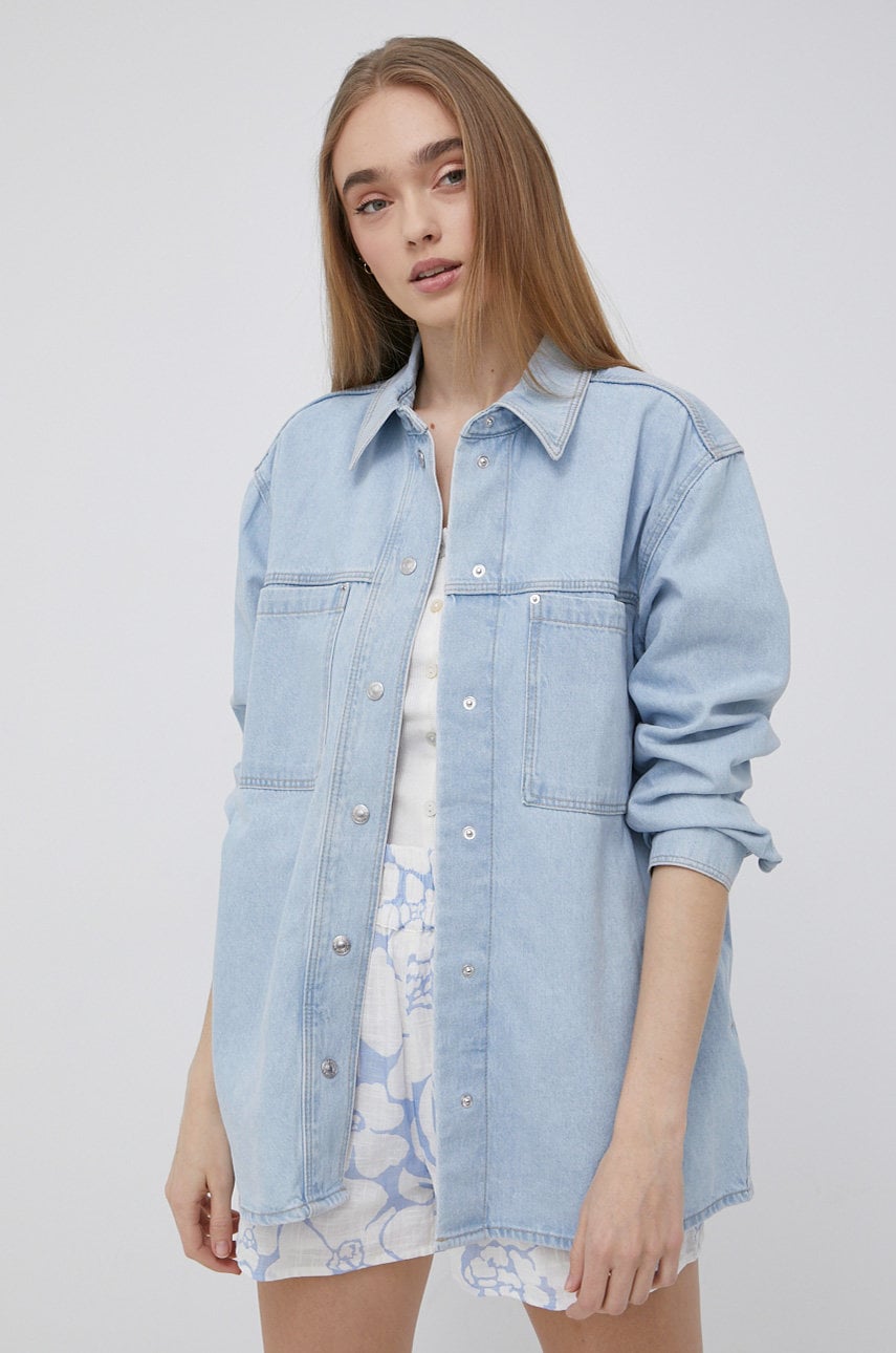 Tom tailor geaca jeans femei, de tranzitie, oversize