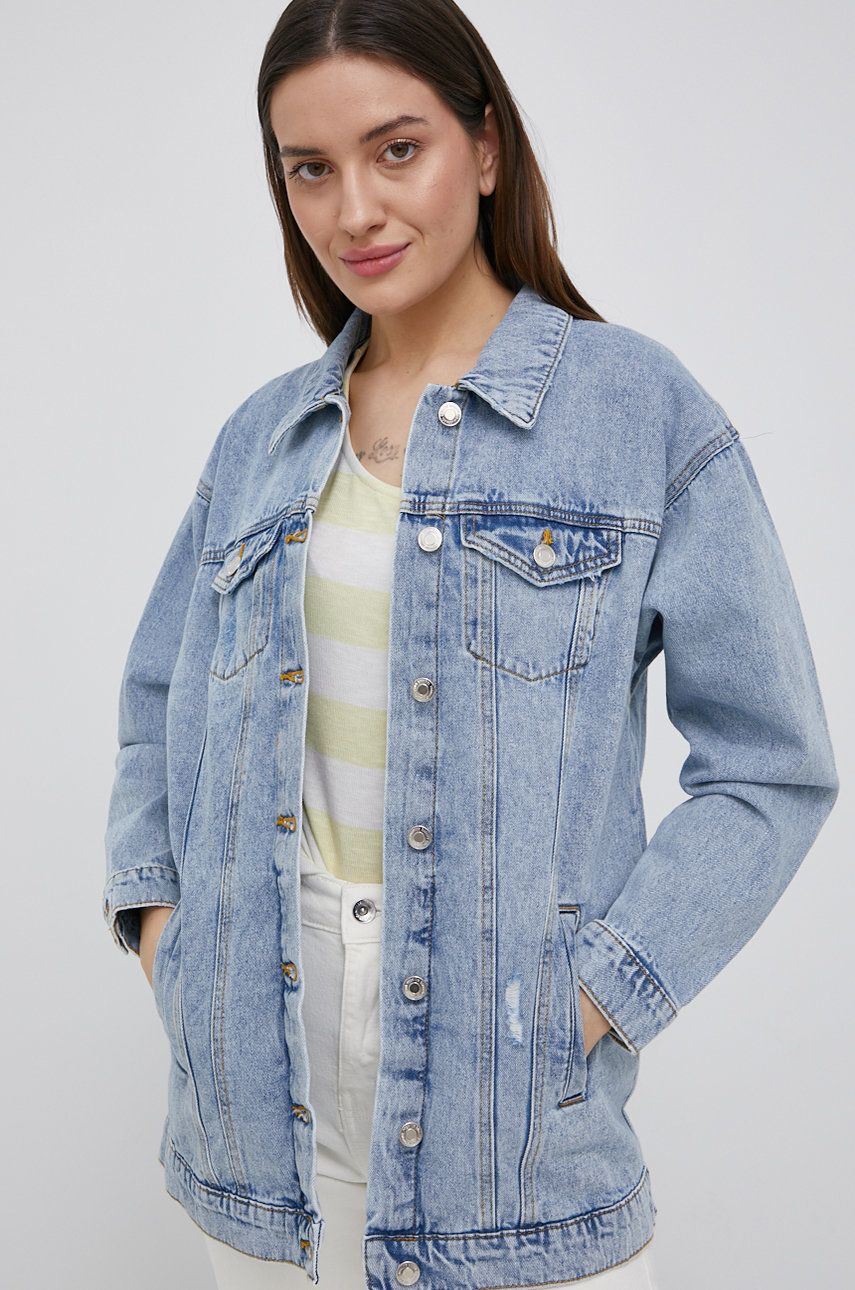 Vero Moda geaca jeans femei, de tranzitie, oversize answear.ro