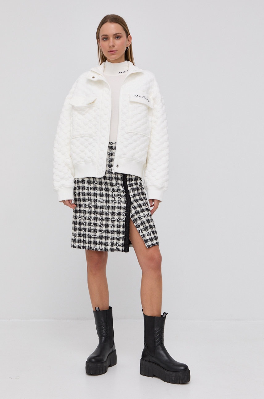 

Куртка Miss Sixty колір білий перехідна oversize