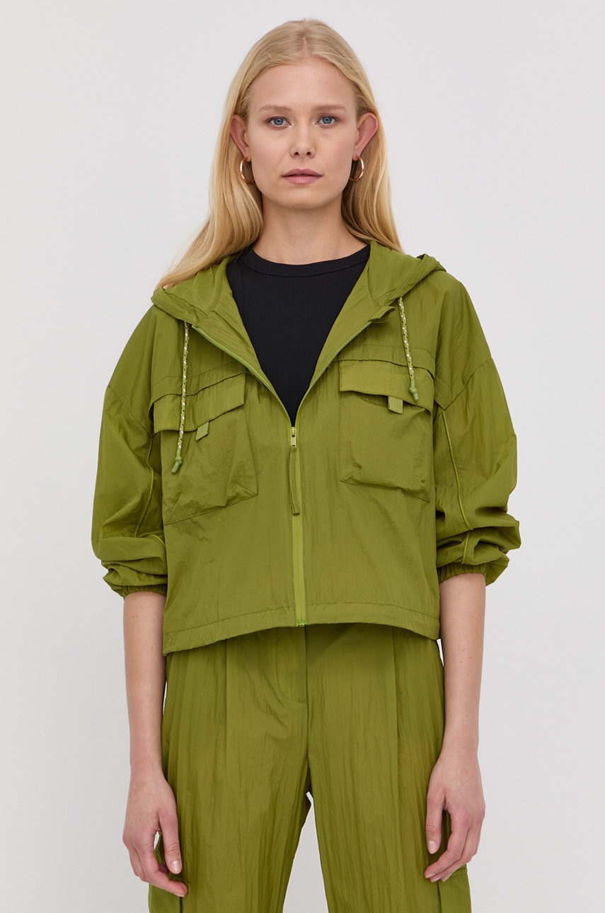 

Куртка Patrizia Pepe женская цвет зелёный переходная oversize