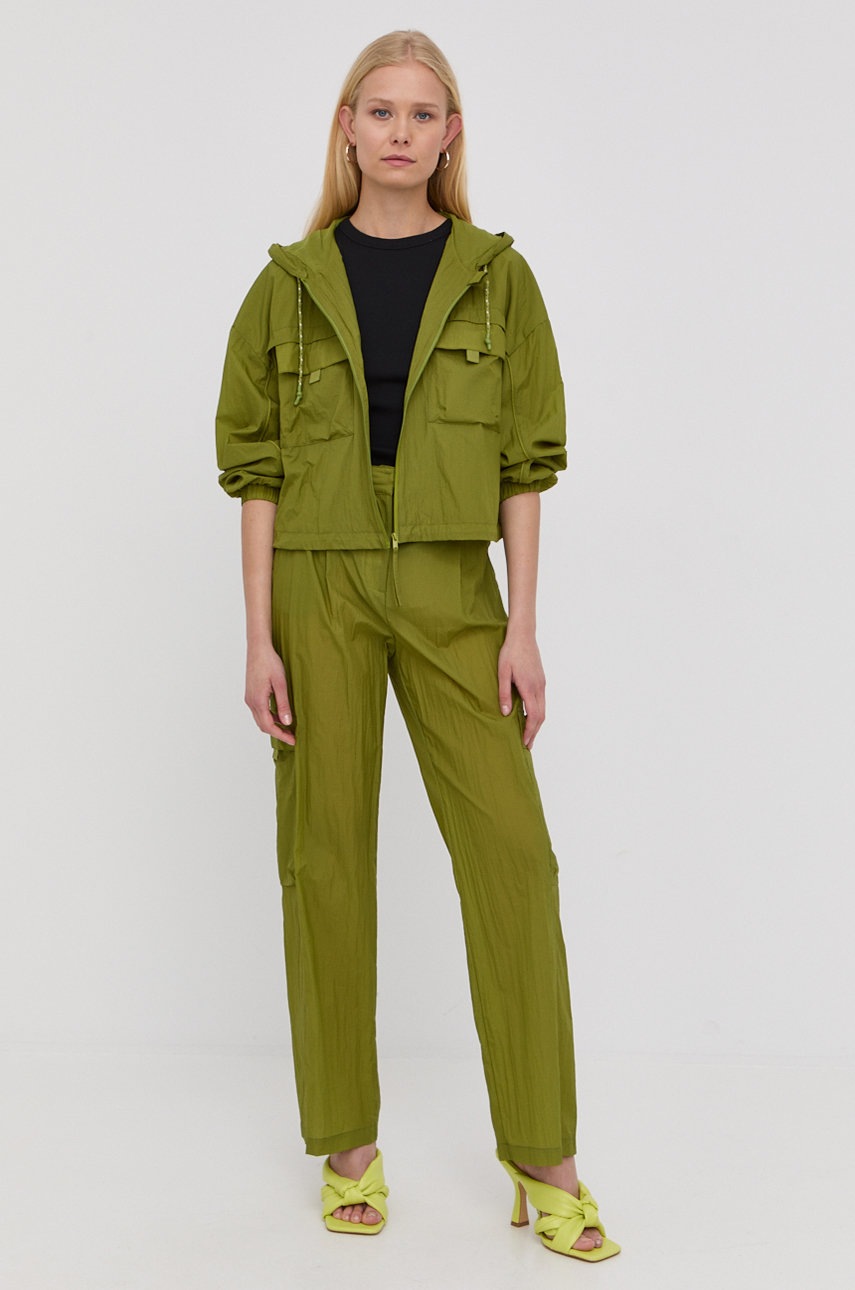 

Куртка Patrizia Pepe жіноча колір зелений перехідна oversize