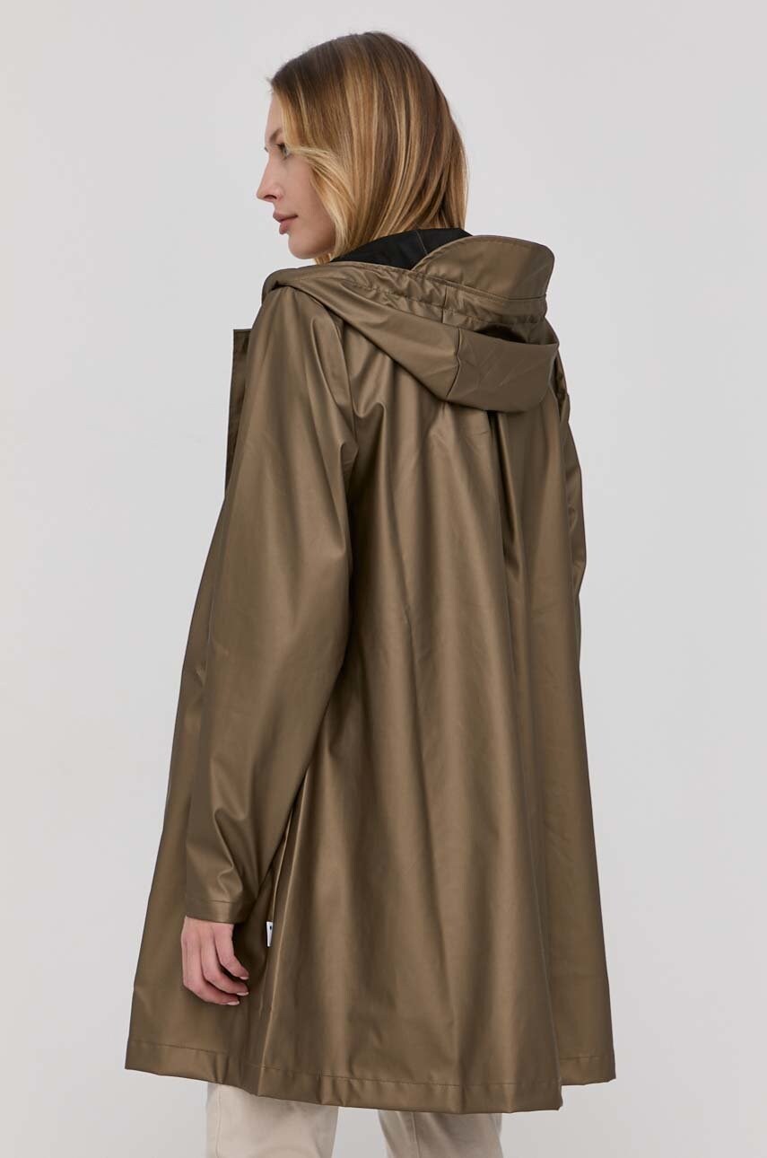 

Куртка Rains 18340 A-line Jacket женская цвет золотой переходная