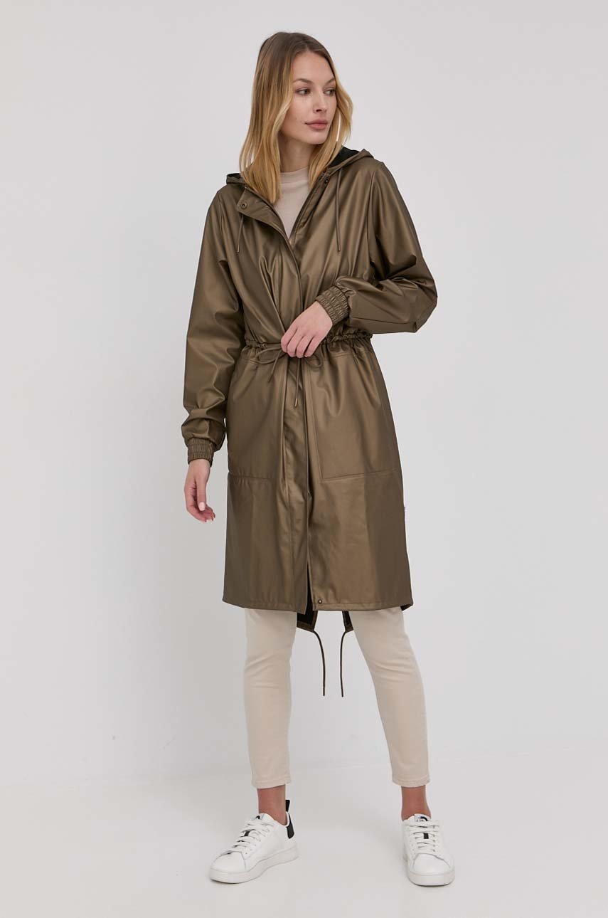 

Парка Rains 18550 String Parka жіноча колір золотий перехідна