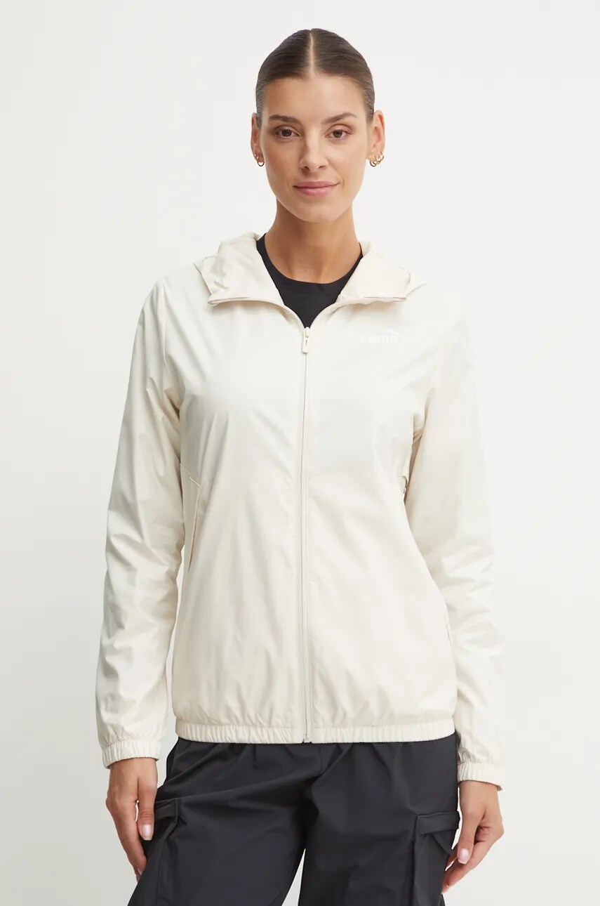 Puma windbreaker Essentials Solid culoarea bej, de tranzitie, 847494