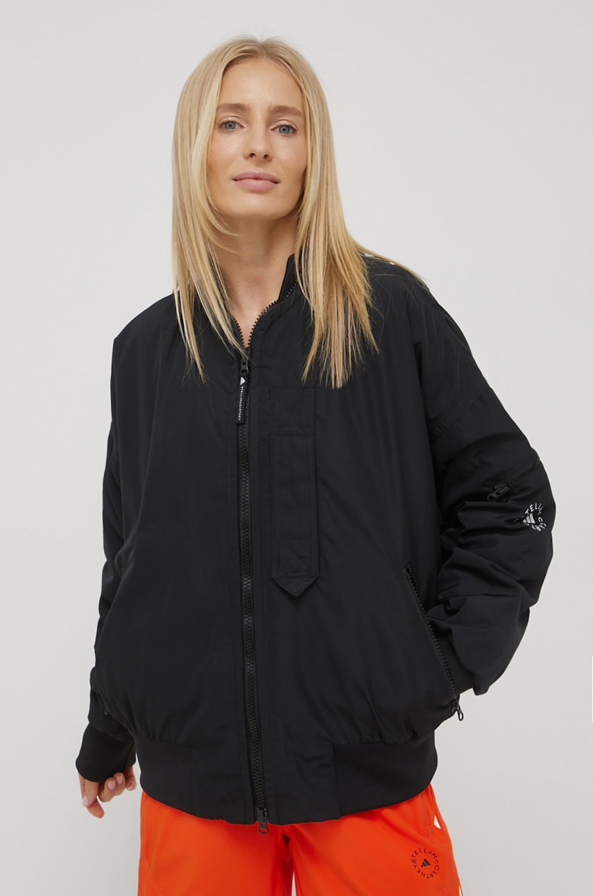

Вітровка adidas by Stella McCartney колір чорний перехідна oversize