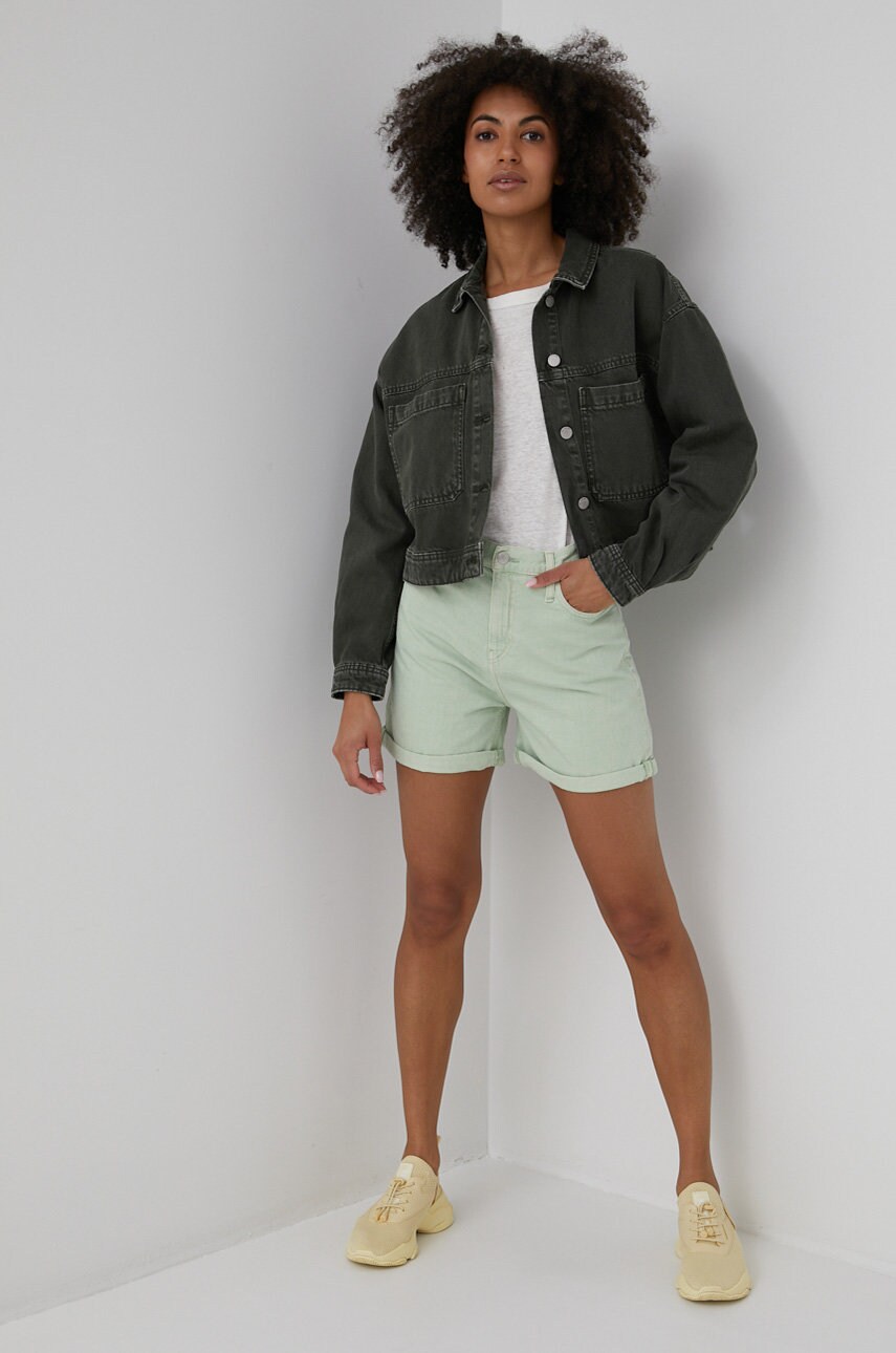 

Куртка Dr. Denim женская цвет зелёный переходная oversize