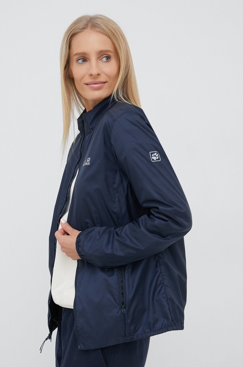 

Вітровка Jack Wolfskin Pack & Go колір синій перехідна