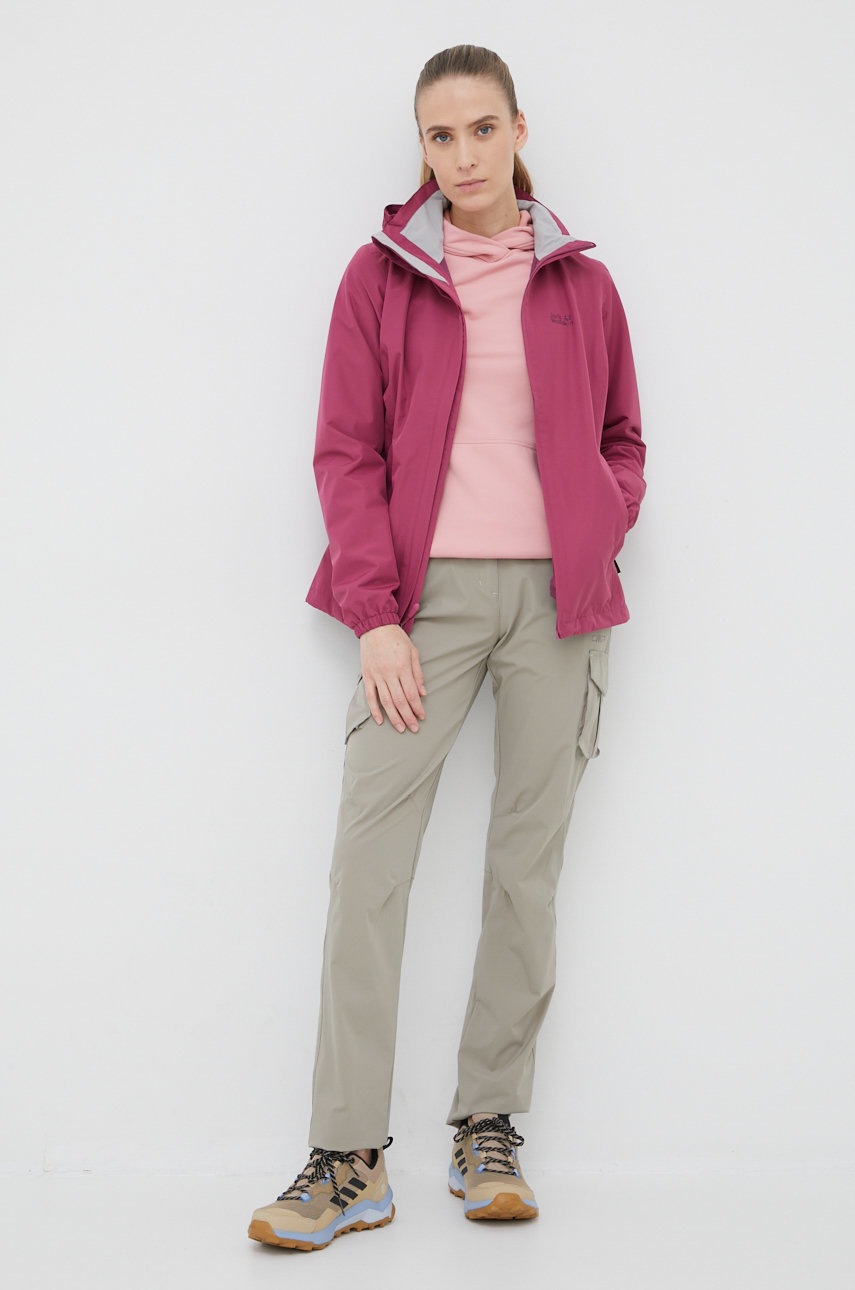 

Куртка outdoor Jack Wolfskin Stormy Point колір фіолетовий