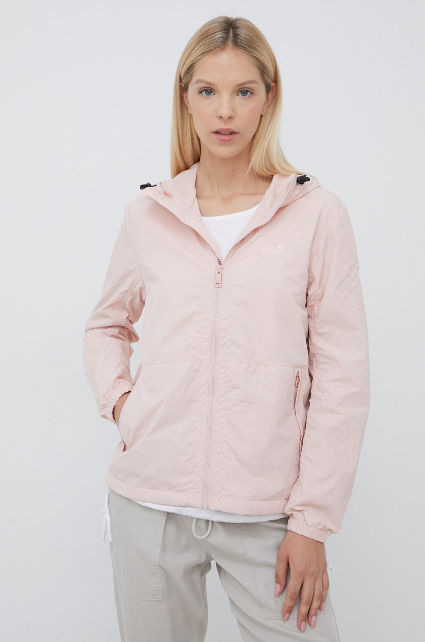 Jack Wolfskin windbreaker Lightsome culoarea roz
