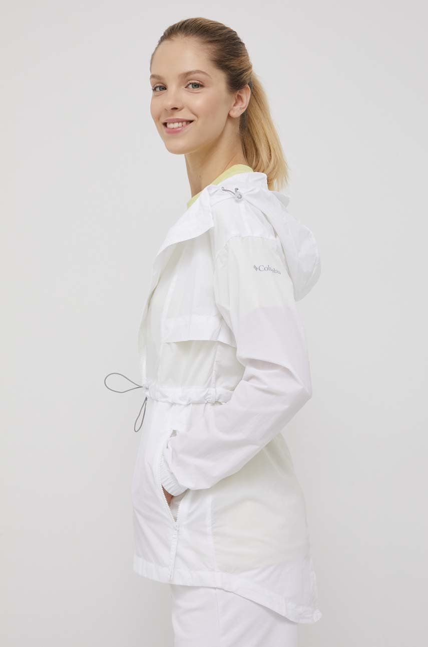 Columbia jacheta de exterior Punchbowl culoarea alb, de tranzitie ANSWEAR