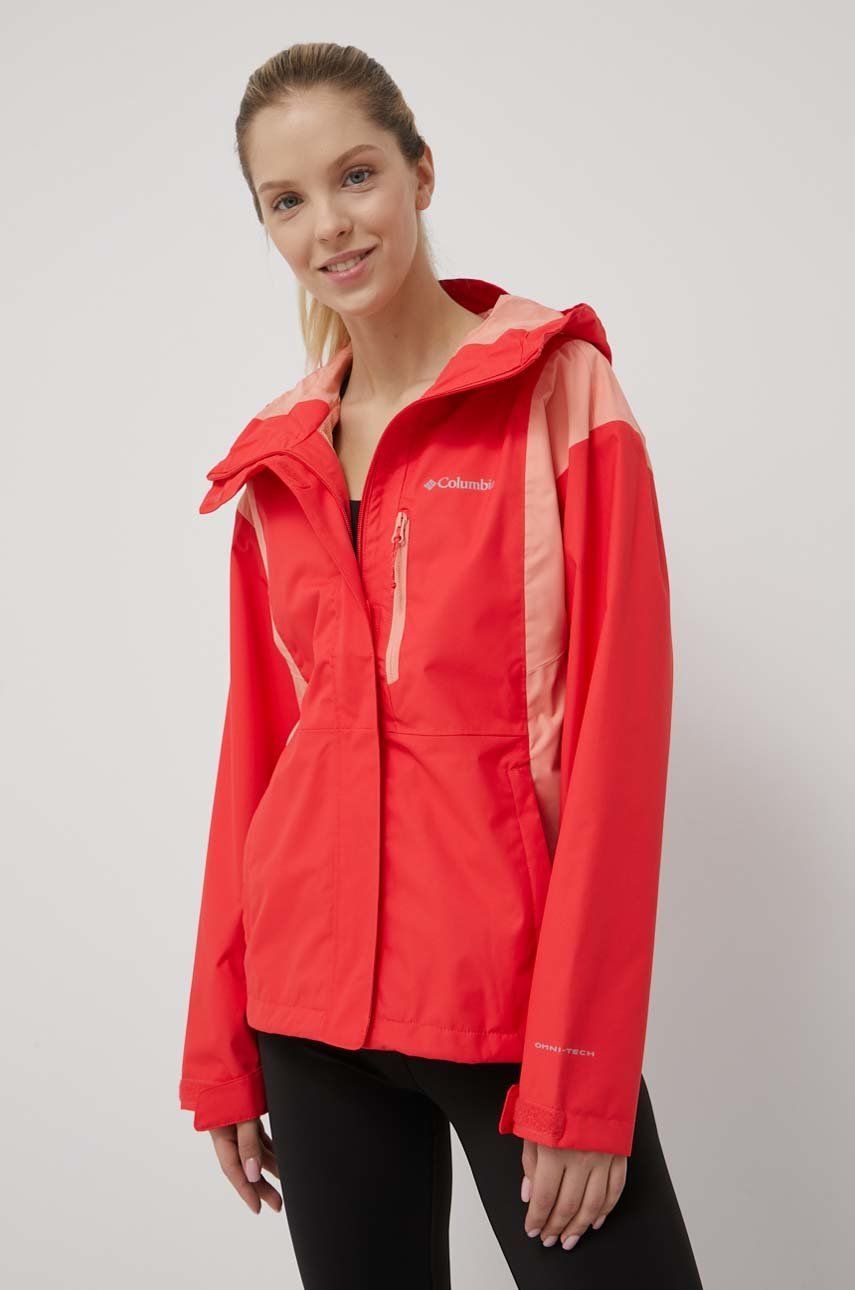Columbia jacheta de exterior Hikebound culoarea rosu, de tranzitie imagine reduceri black friday 2021 answear.ro