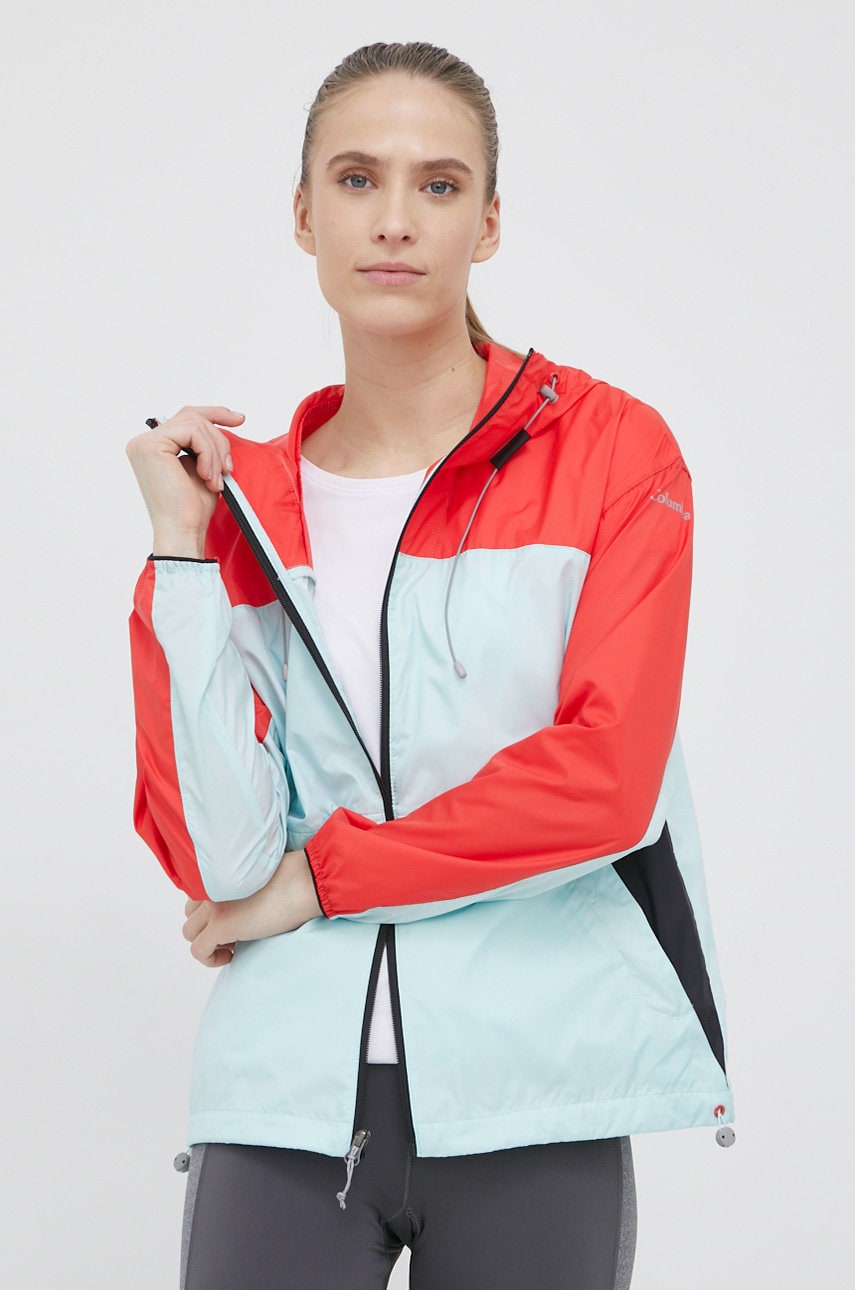 Columbia windbreaker alpine chill culoarea rosu, de tranzitie