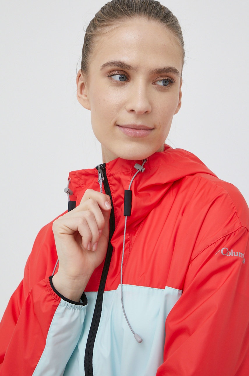 

Вітровка Columbia Alpine Chill колір червоний перехідна