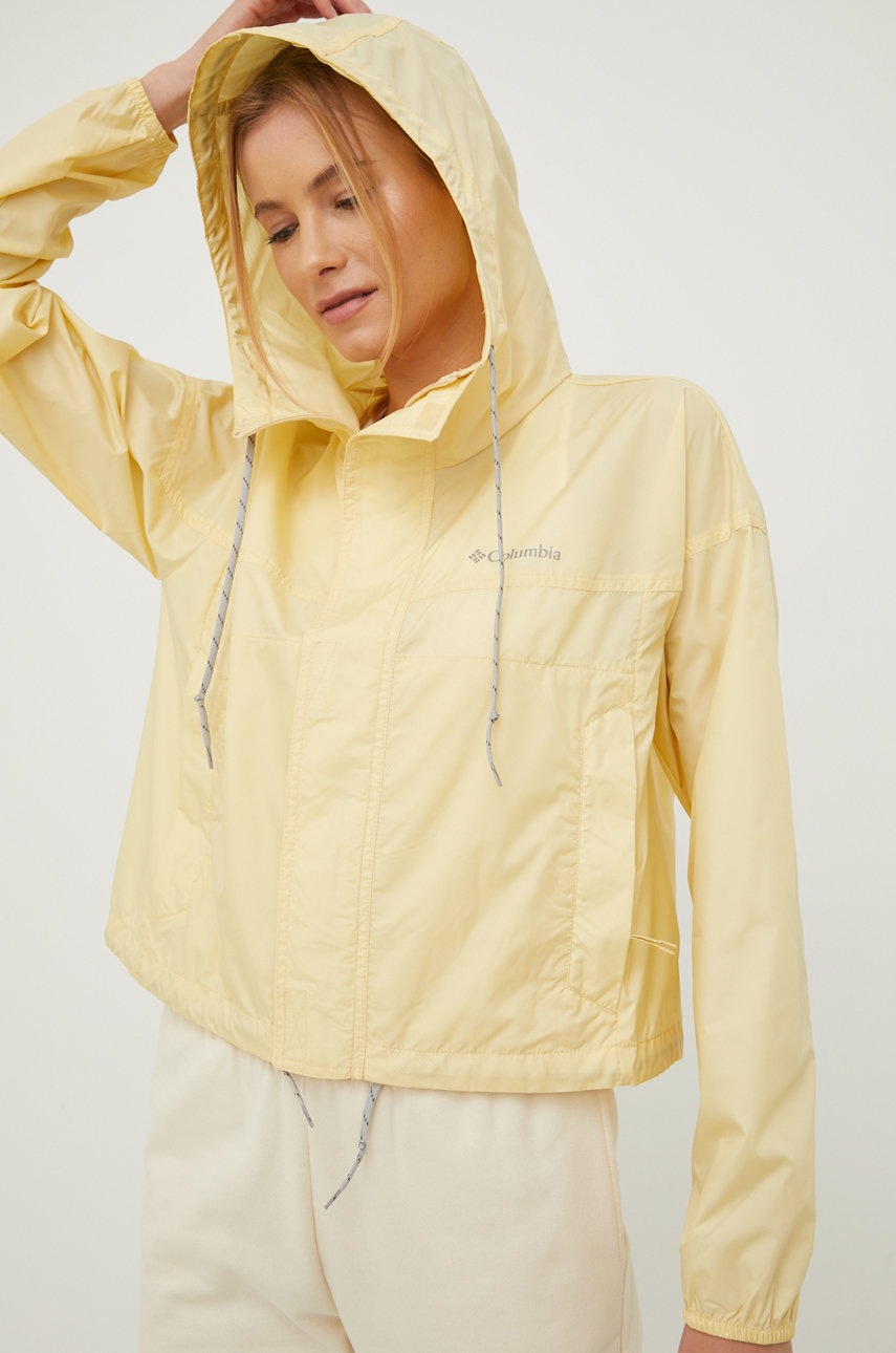 

Куртка outdoor Columbia Flash Challenger колір жовтий