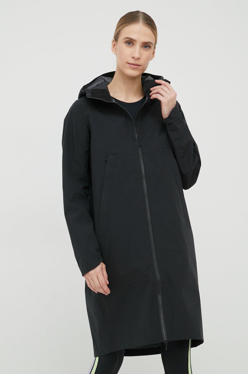 4F jacheta de exterior culoarea negru, de tranzitie, oversize 4F imagine noua