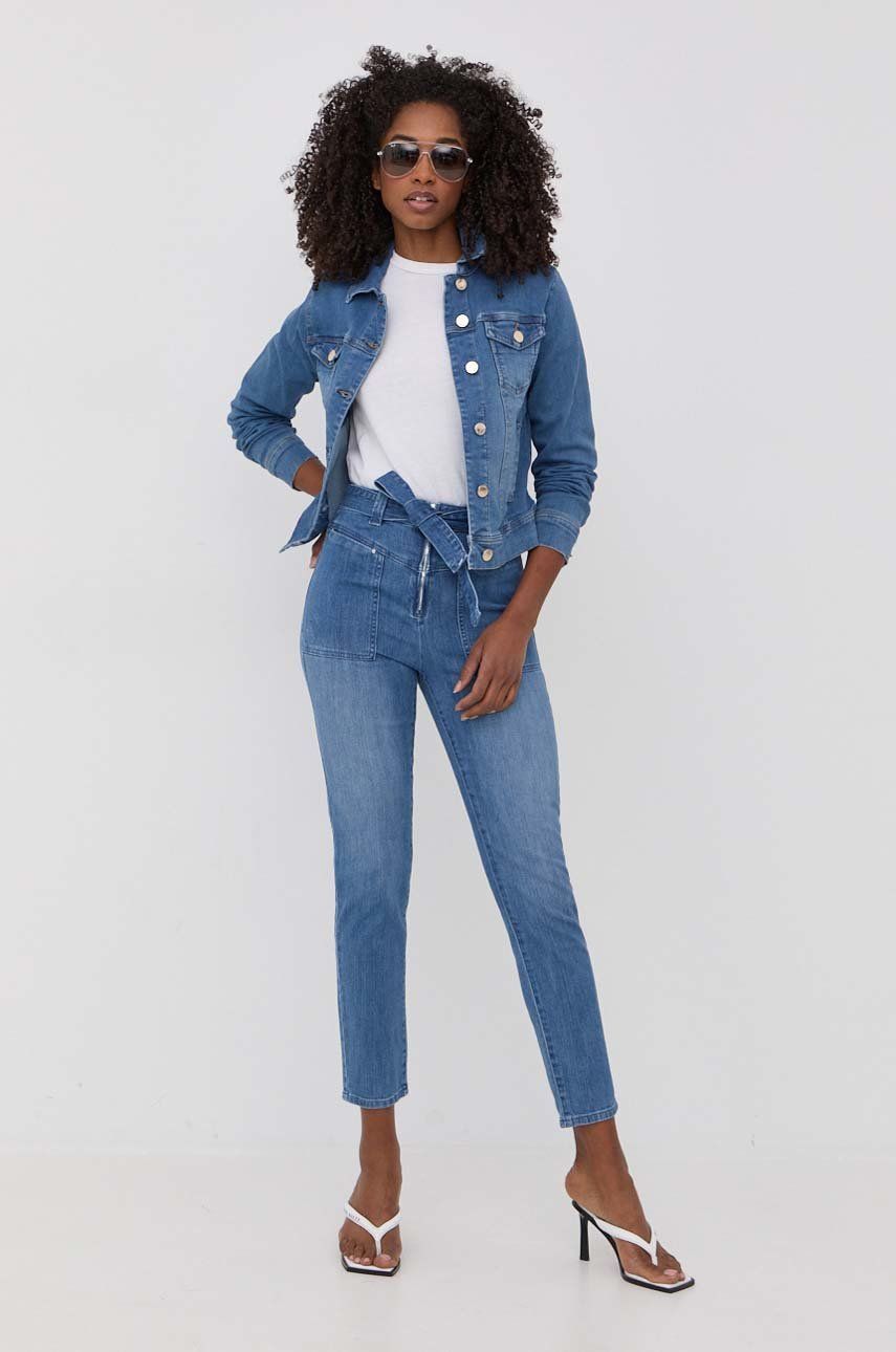 Morgan geaca jeans femei, de tranzitie imagine reduceri black friday 2021 answear.ro