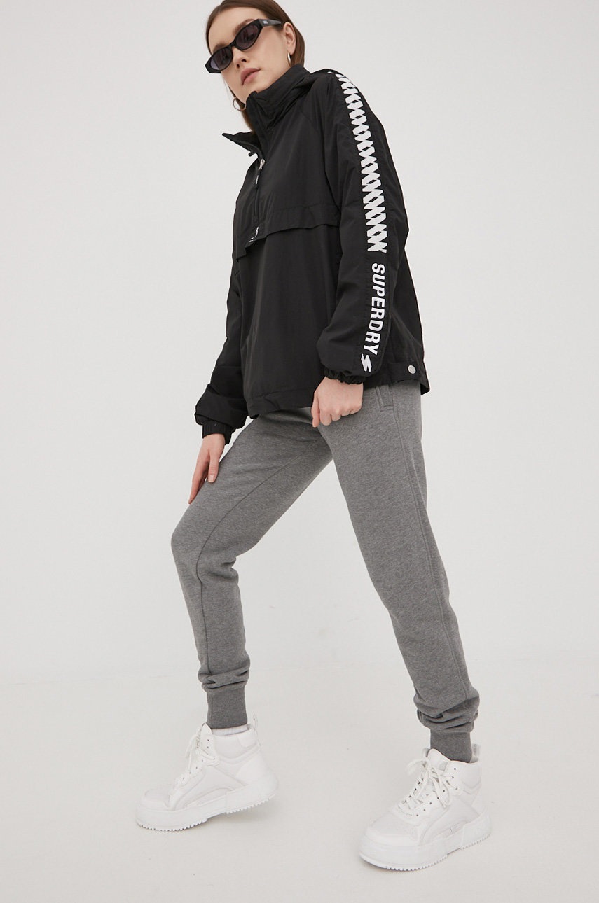 

Куртка Superdry женская цвет чёрный переходная