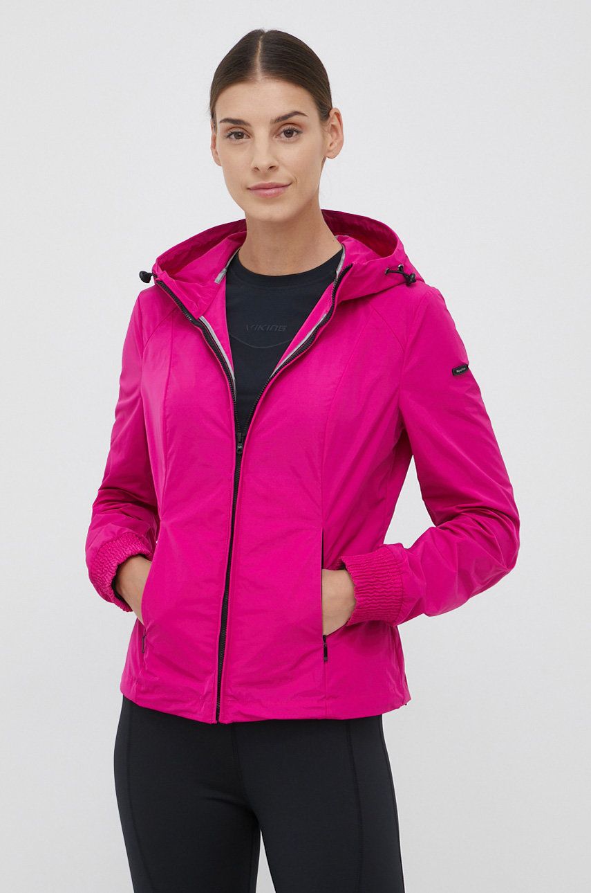 RefrigiWear geaca femei, culoarea roz, de tranzitie answear.ro imagine megaplaza.ro