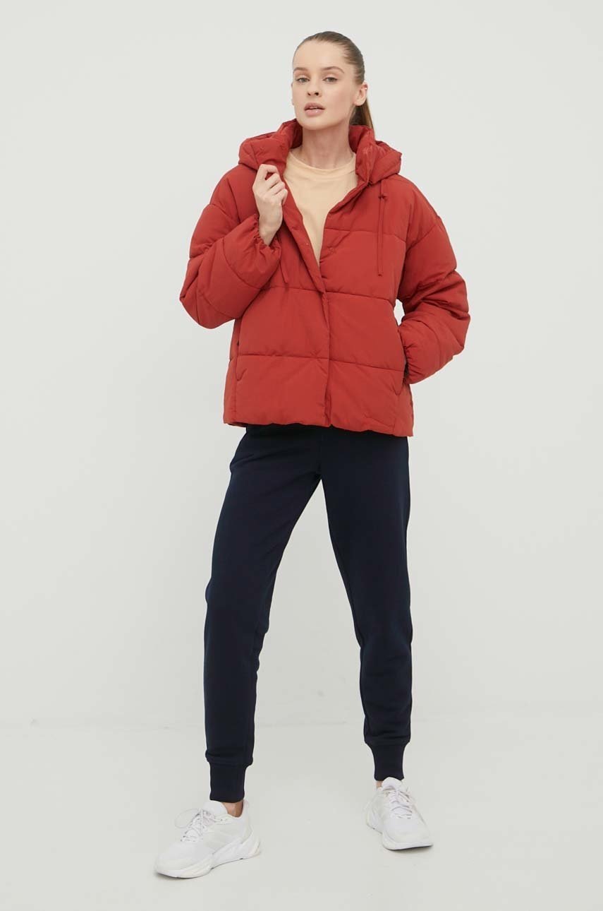 

Куртка Outhorn жіноча колір червоний зимова oversize